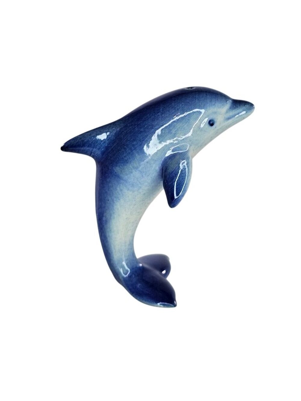 Klima Porcelain Blue Standing Dolphin Miniature Figurine Ocean Mammal Critter